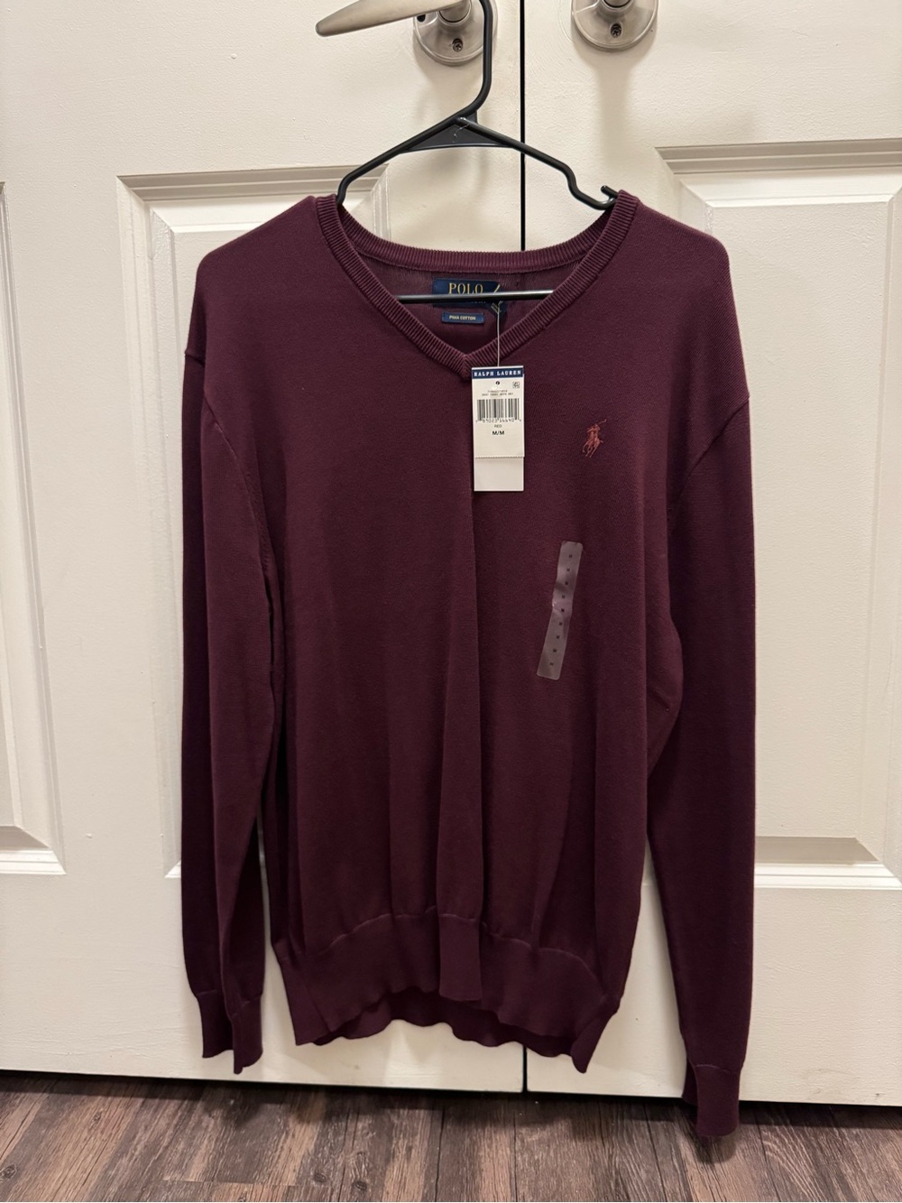 Polo by Ralph Lauren Men's Crewneck Sweater in Burgundy